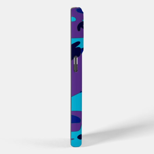 Coques Case-Mate iPhone Camouflage bleu foncé et violet (Verso / Droite)
