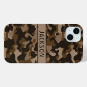 Coques Case-Mate iPhone Camouflage Brun Personnalisé (Verso (horizontal))