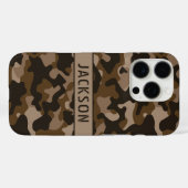 Coques Case-Mate iPhone Camouflage Brun Personnalisé (Verso (horizontal))