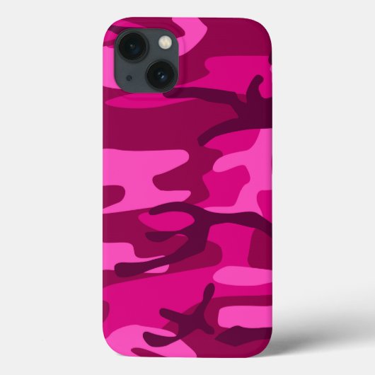 Coques Case-Mate iPhone Camouflage Camouflage Fuchsia rose chaud Motif (Verso)