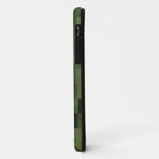 Coques Case-Mate iPhone camouflage carré vert (Dos/Gauche)