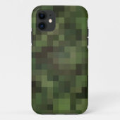 Coques Case-Mate iPhone camouflage carré vert (Dos)