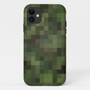 Coques Pour iPhone camouflage carré vert
