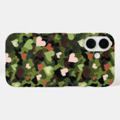 Coques Case-Mate iPhone Camouflage Cœur Vert (Verso (horizontal))