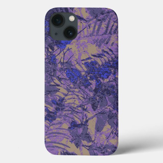 Coques Case-Mate iPhone Camouflage contre la fleur bleue (Verso)