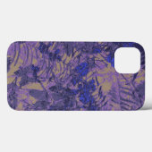 Coques Case-Mate iPhone Camouflage contre la fleur bleue (Verso (horizontal))