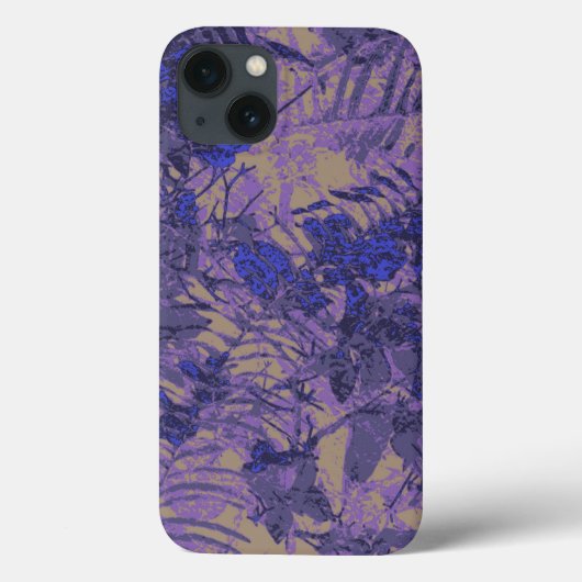 Coques Case-Mate iPhone Camouflage contre la fleur bleue (Verso)