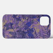 Coques Case-Mate iPhone Camouflage contre la fleur bleue (Verso (horizontal))