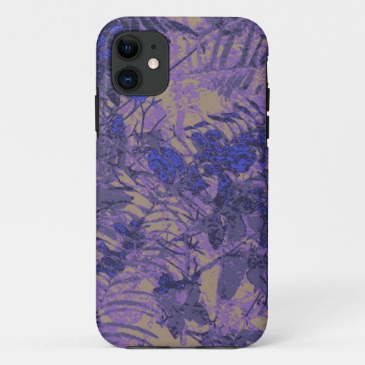 Coques Case-Mate iPhone Camouflage contre la fleur bleue (Dos)