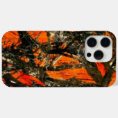 Coques Case-Mate iPhone "Camouflage de branche d'orange" (Verso (horizontal))