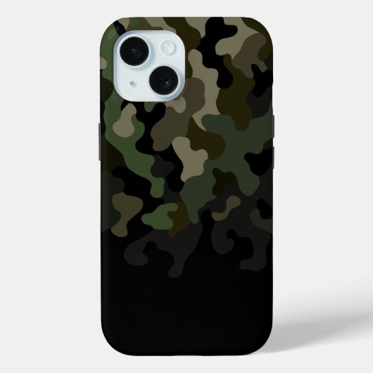 Coques Case-Mate iPhone Camouflage de fond vert (Verso)