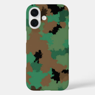 Coques iPhone 16 Camouflage de la jungle verte de l'armée Design Mo