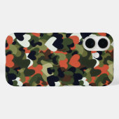 Coques Case-Mate iPhone Camouflage du coeur Motif vert (Verso (horizontal))