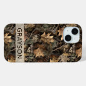 Coques Case-Mate iPhone Camouflage Feuilles Mortes Personnalisé (Verso (horizontal))