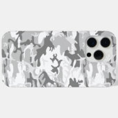 Coques Case-Mate iPhone Camouflage gris neige d'hiver, Militaire, Armée (Verso (horizontal))
