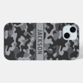Coques Case-Mate iPhone Camouflage gris personnalisé (Verso (horizontal))