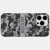 Coques Case-Mate iPhone Camouflage gris personnalisé (Verso (horizontal))