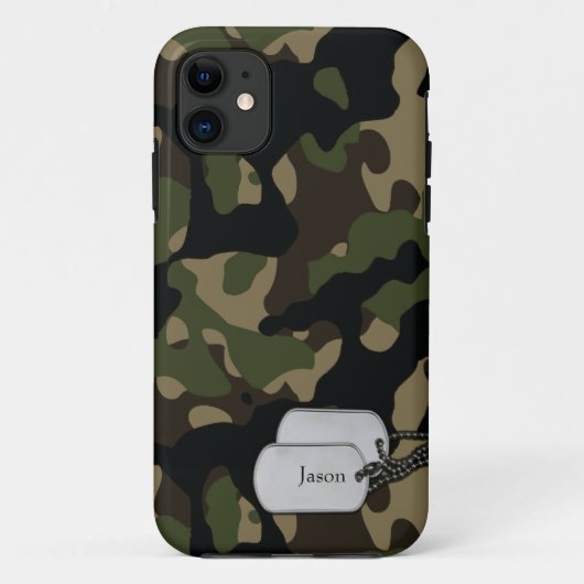 Coques Case-Mate iPhone Camouflage militaire des arbres forestiers et du f (Dos)