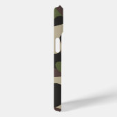Coques Case-Mate iPhone Camouflage militaire Vert Motif Brown Monogramme (Verso / Droite)
