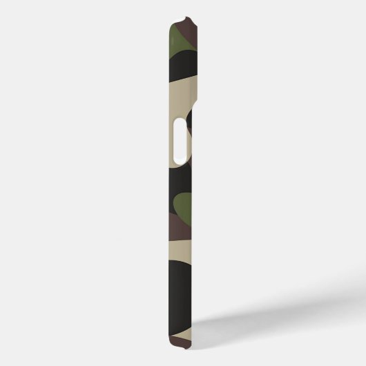 Coques Case-Mate iPhone Camouflage militaire Vert Motif Brown Monogramme (Verso / Droite)