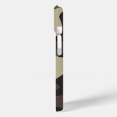 Coques Case-Mate iPhone Camouflage militaire Vert Motif Brown Monogramme (Verso / Gauche)