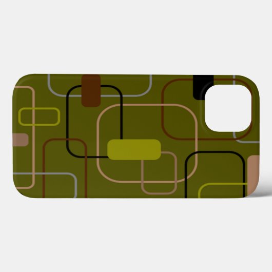 Coques Case-Mate iPhone Camouflage moderne du milieu du siècle (Verso (horizontal))