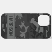 Coques Case-Mate iPhone Camouflage Monogram Gris (Verso (horizontal))