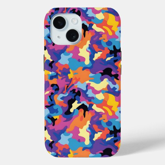 Coques Case-Mate iPhone Camouflage Motif coloré (Verso)
