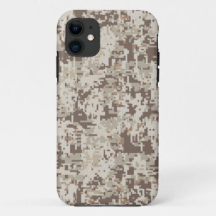 Coque iPhone 11 Camouflage numérique de style beige du désert