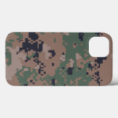 Coques Case-Mate iPhone Camouflage numérique en bois (Verso (horizontal))