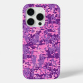 Coques Case-Mate iPhone Camouflage numérique Fuchsia rose sur un (Verso)