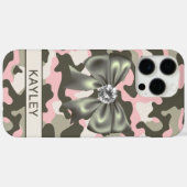 Coques Case-Mate iPhone Camouflage Personnalisé Rose Vert Brillante (Verso (horizontal))
