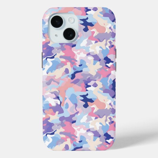 Coques Case-Mate iPhone Camouflage Purple Pastel (Verso)