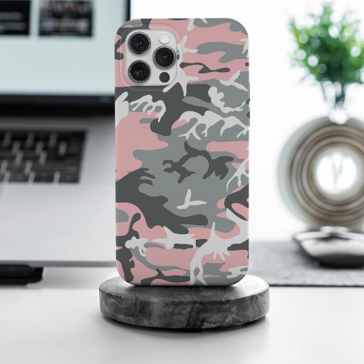 Coques Case-Mate iPhone Camouflage rose et gris, Militaire, Armée