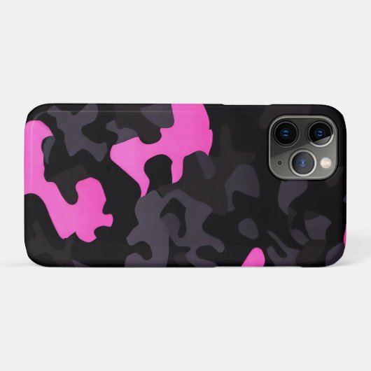 Coques Case-Mate iPhone Camouflage rose et noir (Dos (Horizontal))