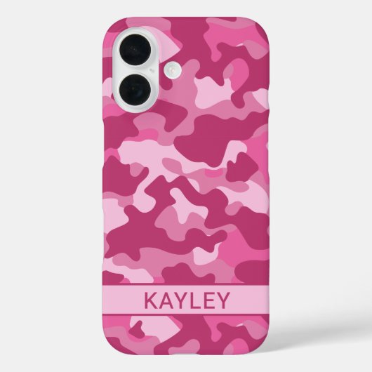 Coques Case-Mate iPhone Camouflage Rose Personnalisé (Verso)
