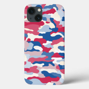 Case-Mate iPhone Case Camouflage rouge blanc et bleu