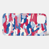 Coques Case-Mate iPhone Camouflage rouge blanc et bleu (Verso (horizontal))