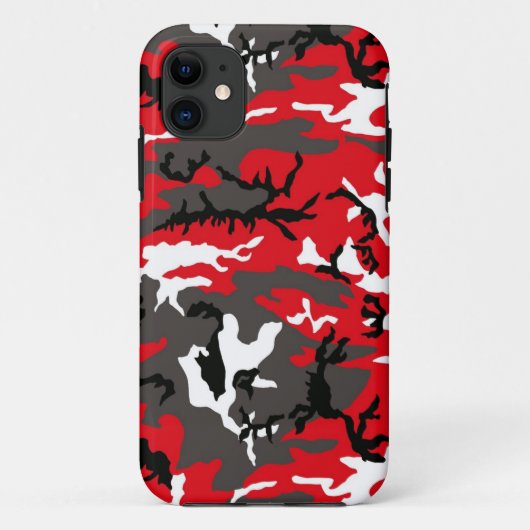 Coques Case-Mate iPhone Camouflage rouge de région boisée (Dos)