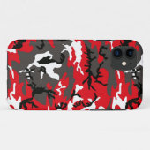Coques Case-Mate iPhone Camouflage rouge de région boisée (Dos (Horizontal))
