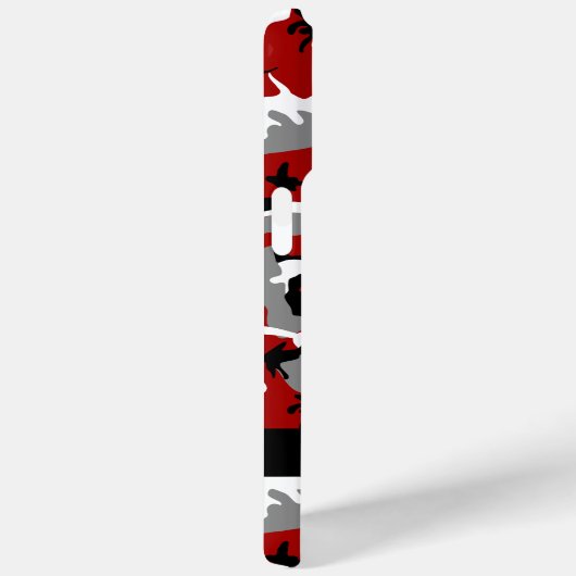 Coques Case-Mate iPhone Camouflage rouge et gris Votre nom Personnaliser (Verso / Droite)