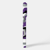 Coques Case-Mate iPhone Camouflage Violet Noir Personnalisé Brillamment (Verso / Droite)