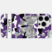 Coques Case-Mate iPhone Camouflage Violet Noir Personnalisé Brillamment (Verso (horizontal))