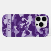 Coques Case-Mate iPhone Camouflage Violet Personnalisé (Verso (horizontal))