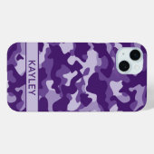Coques Case-Mate iPhone Camouflage Violet Personnalisé (Verso (horizontal))