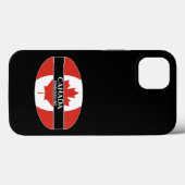 Coques Case-Mate iPhone Canada Établi 1867 Maple Leaf Drapeau blanc (Verso (horizontal))