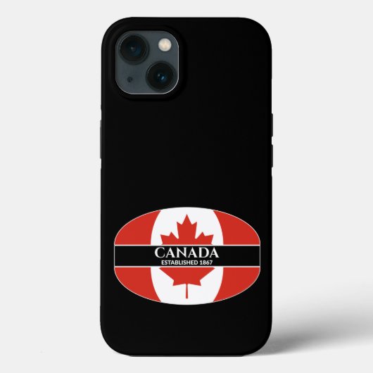 Coques Case-Mate iPhone Canada Établi 1867 Maple Leaf Drapeau blanc (Verso)