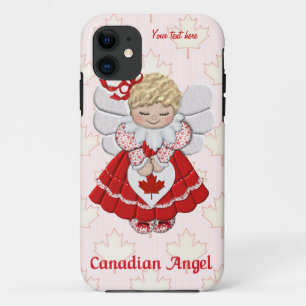 Coques Pour iPhone Canadian Angel and Maple Leaf - Personnaliser