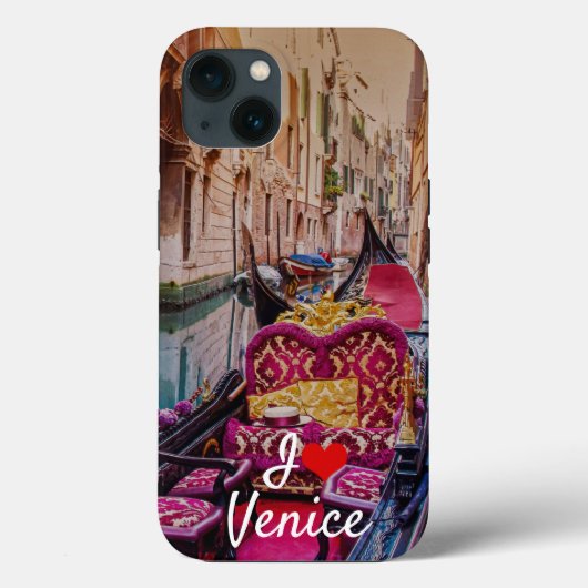 Coques Case-Mate iPhone Canal avec gondole traditionnelle à Venise, Italie (Verso)