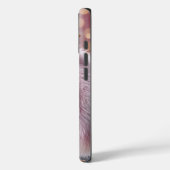 Coques Case-Mate iPhone Canard blanc portant un manteau de fourrure rose (Verso / Gauche)